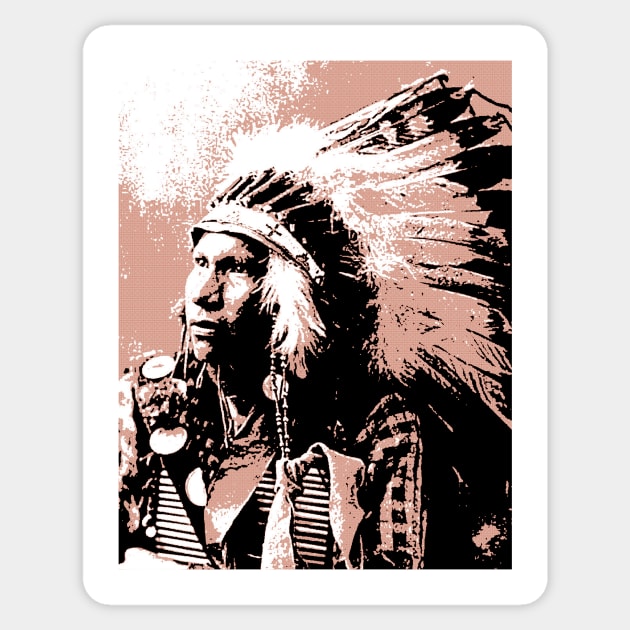 Afraid Of Hawk-Oglala Lakota Sticker by truthtopower